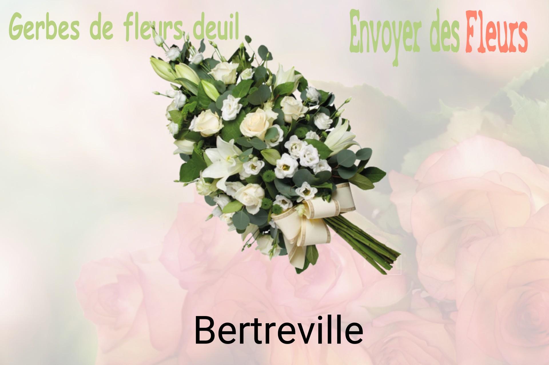 Gerbe de fleurs de deuil livrée à Bertreville